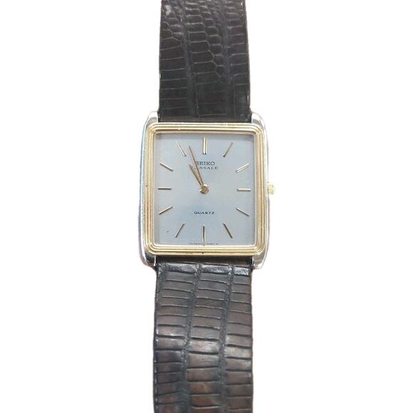 Rare Vintage Seiko Lassale Tank 6020-5809 Gray Dial Quartz Watch New Battery - Picture 11 of 11